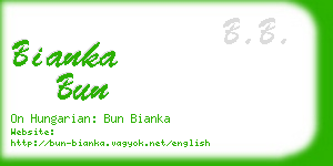 bianka bun business card
